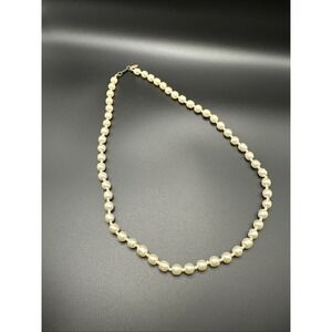 Vintage MIRIAM HASKELL Pateneted 6mm Faux‎ Baroque Pearl Necklace 24" Long